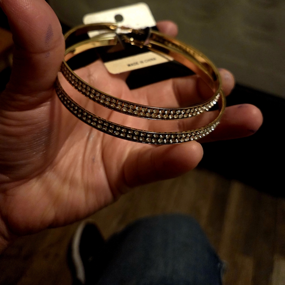 Pastels Gold Tone Earrings